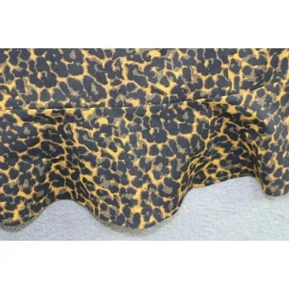 Isaac Mizrahi Live! Leopard Print Dress Ruffle-Size 20W - Picture 4 of 6